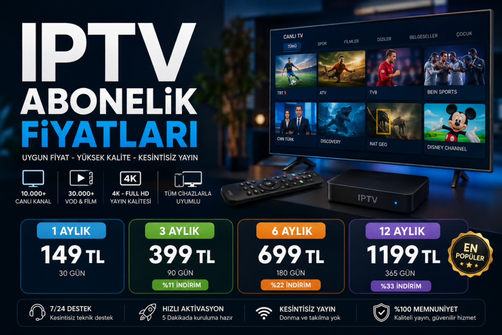 IPTV Abonelik Fiyatları 2026 – En Uygun IPTV Paketleri Nasıl Seçilir?